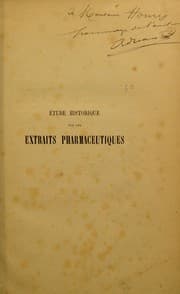Tapa de ©tude historique sur les extraits pharmaceutiques