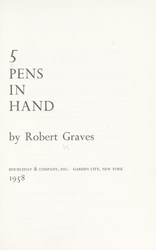 Tapa de 5 pens in hand