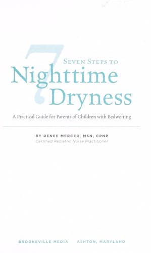 Tapa de Seven steps to nighttime dryness