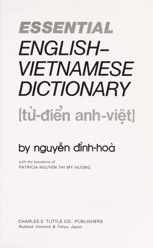Tapa de Essential English-Vietnamese dictionary =