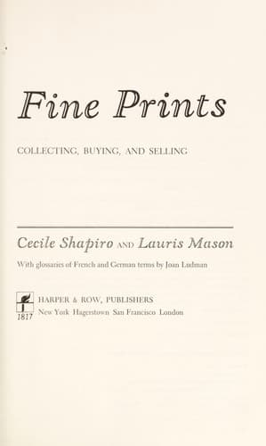 Tapa de Fine prints