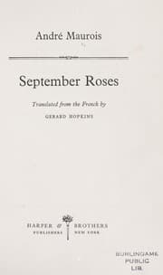 Tapa de Les roses de septembre