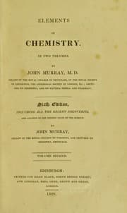 Tapa de Elements of chemistry, in two volumes