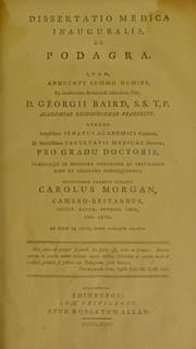 Tapa de Dissertatio medica inauguralis, de podagra ...
