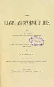 Tapa de The cleaning and sewerage of cities