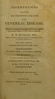 Tapa de Observations concerning the prevention and cure of the venereal disease; intended to guard the ignorant and unwary against the baneful effects of that insidious malady. With an appendix, containing a list of the most approved medicines