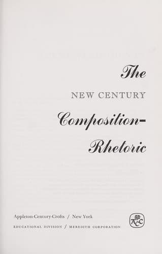 Tapa de The New Century composition-rhetoric