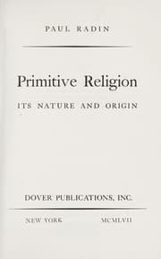 Tapa de Primitive religion: its nature and origin