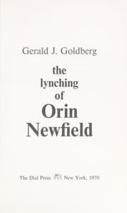Tapa de The lynching of Orin Newfield