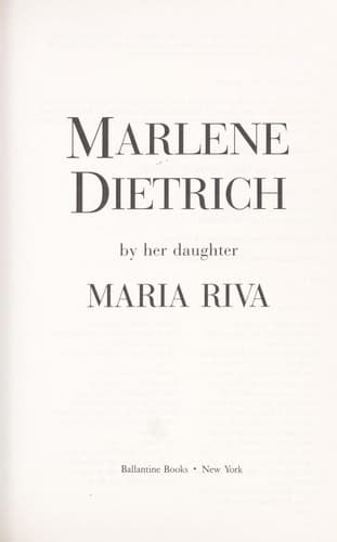 Tapa de Marlene Dietrich