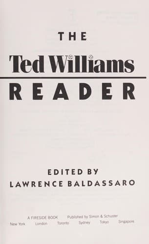 Tapa de The Ted Williams reader