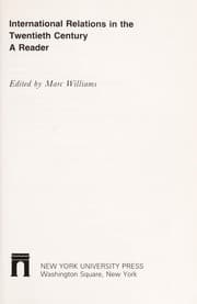 Tapa de International relations in the twentieth century : a reader