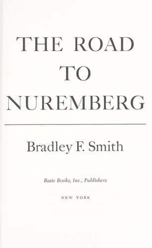 Tapa de The road to Nuremberg