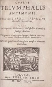Tapa de Currus triumphalis antimonii fratris Basilii Valentini Monachi Benedictini