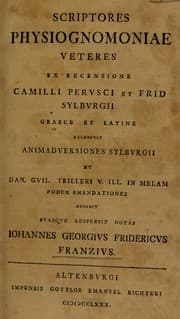 Tapa de Scriptores physiognomoniae veteres ex recensione Camilli Perusci et Frid