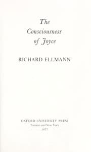 Tapa de The consciousness of Joyce