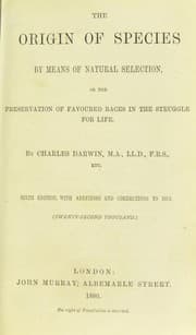 Tapa de The origin of species by means of natural selection, or, The preservation of favoured races in the struggle for life