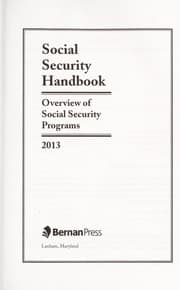 Tapa de Social Security Handbook
