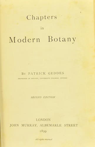 Tapa de Chapters in modern botany
