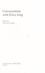 Tapa de Conversations with Erica Jong