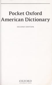 Tapa de Pocket Oxford American dictionary