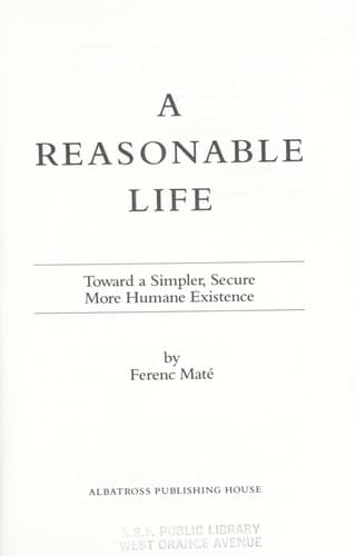 Tapa de A reasonable life