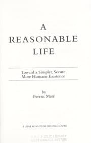 Tapa de A reasonable life