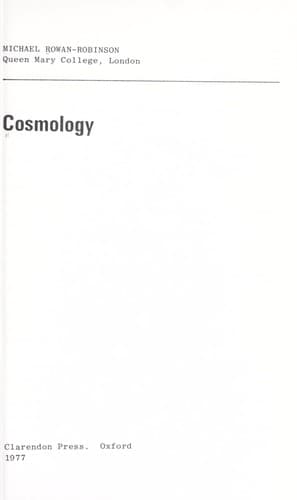 Tapa de Cosmology