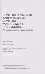 Tapa de Conflict analysis and practical conflict management procedures