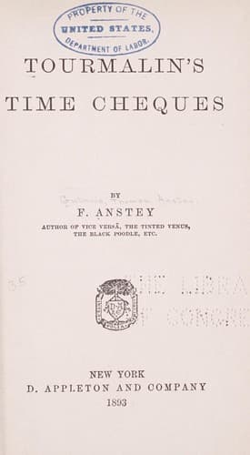 Tapa de Tourmalin's time cheques
