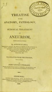 Tapa de A treatise on the anatomy, pathology and surgical treatment of aneurism