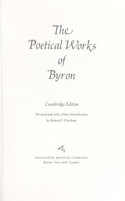 Tapa de The poetical works of Byron