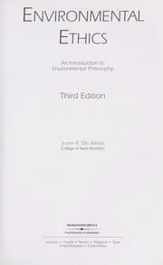 Tapa de Environmental ethics