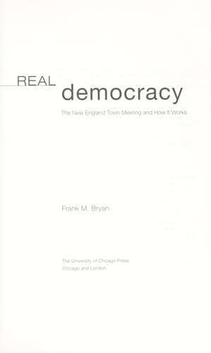 Tapa de Real Democracy