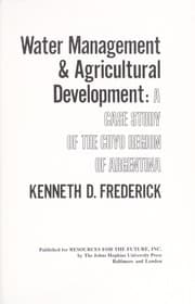 Tapa de Water management & agricultural development
