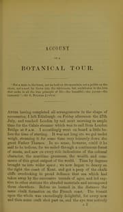 Tapa de Some account of a botanical tour in the mountains of Auvergne and Switzerland