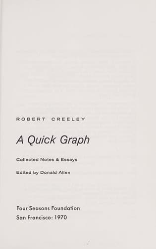 Tapa de Quick Graph Collected Notes and Essays