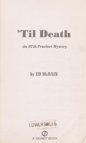 Tapa de 'Til death : an 87th Precinct Mystery