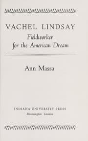Tapa de Vachel Lindsay, fieldworker for the American dream
