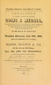 Tapa de Catalogue of a large cabinet of valuable coins & medals ...