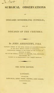 Tapa de Surgical observations on diseases resembling syphilis, and on diseases of the urethra