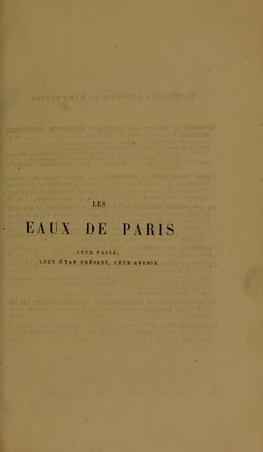 Tapa de Les eaux de Paris
