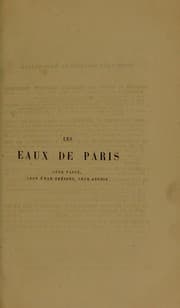 Tapa de Les eaux de Paris