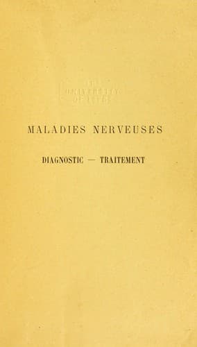 Tapa de Maladies nerveuses