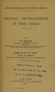 Tapa de Mental development in the child