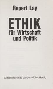 Tapa de Ethik für Wirtschaft und Politik