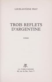 Tapa de Trois reflets d'Argentine