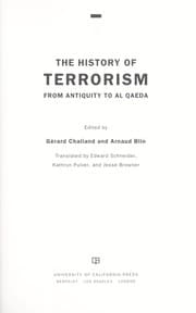 Tapa de The history of terrorism : from antiquity to al Qaeda