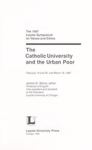 Tapa de The Catholic University and the Urban Poor