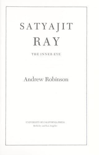 Tapa de Satyajit Ray